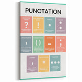 ABC Alphabet Canvas Art – Punctuation Learning Print for Kids