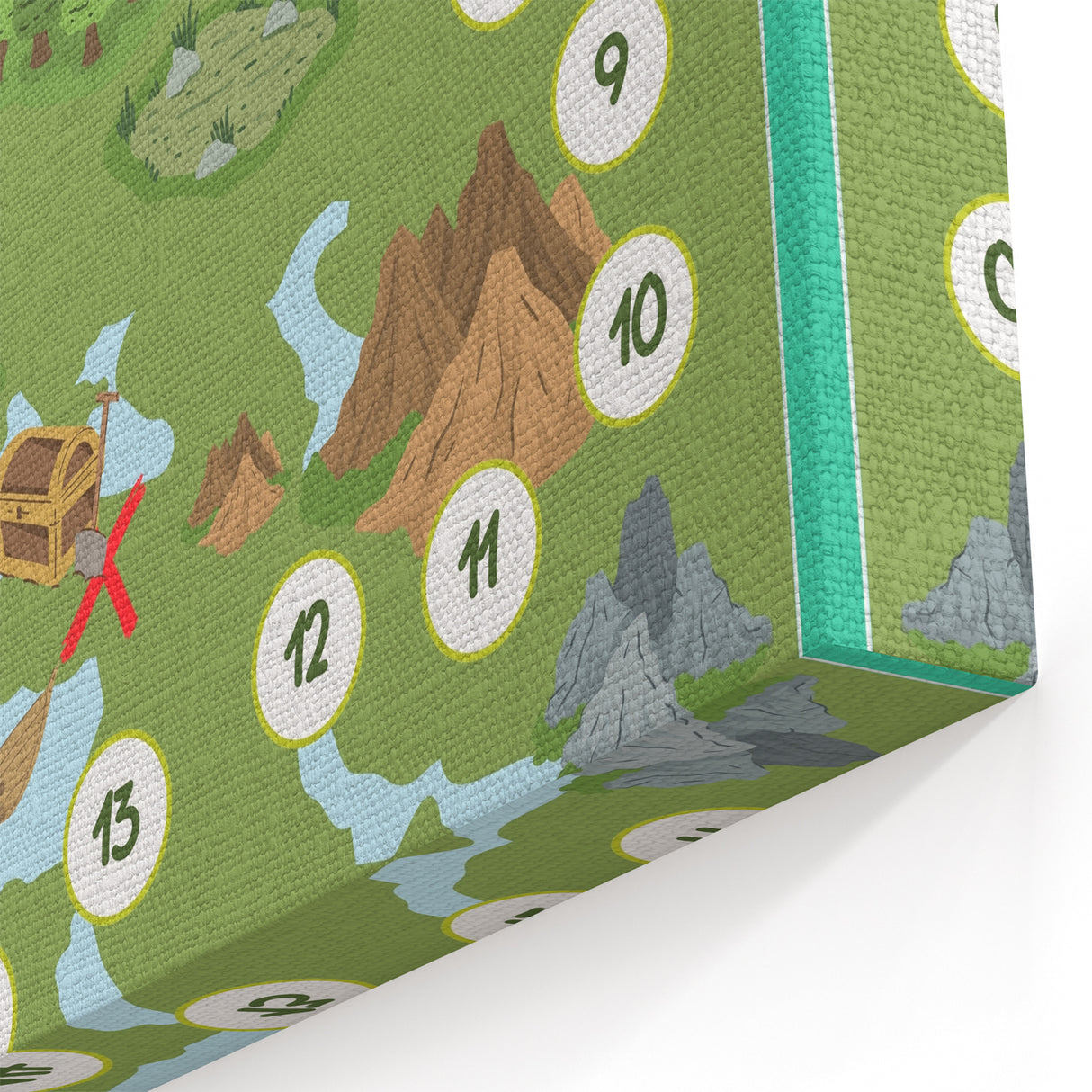 Children’s Learning Art Print – Counting with Treasure Map
