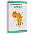 Children’s Learning Art Print – Africa Continent Map for Kids