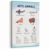 Arctic Animals Kids Educational Wall Art - Learning Print