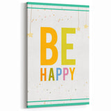 Educational Nursery Wall Decor – Be Happy Inspirational Print
