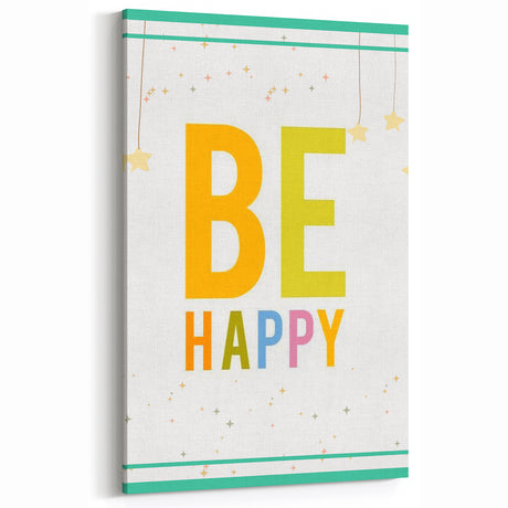 Educational Nursery Wall Decor – Be Happy Inspirational Print