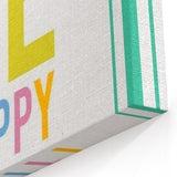 Educational Nursery Wall Decor – Be Happy Inspirational Print