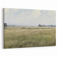 Vintage Landscape Art - Grazing Sheep in a Serene Meadow