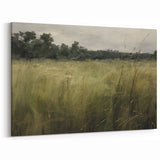 Vintage Landscape Art - Tall Grass in Tranquil Rural Setting