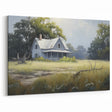 Vintage Landscape Art - Abandoned House in a Rural Meadow