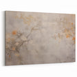 Vintage Landscape Art – Floral Design with Soft Beige and Orange