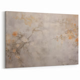 Vintage Landscape Art – Floral Design with Soft Beige and Orange