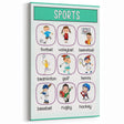 Numbers and Shapes Wall Art - Kids Sports Learning Poster
