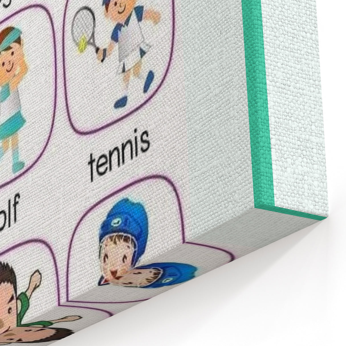Numbers and Shapes Wall Art - Kids Sports Learning Poster