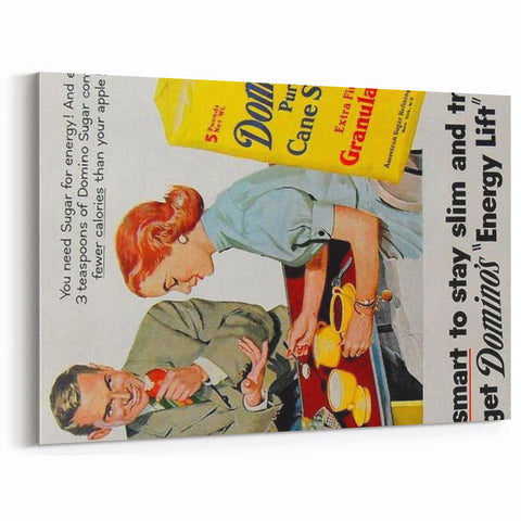 Retro Domino Sugar Poster - Vintage Kitchen Wall Art Print