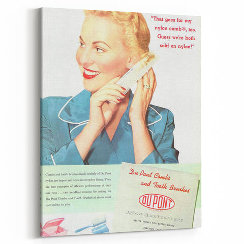 Retro DuPont Nylon Poster - Vintage Beauty Wall Art Print