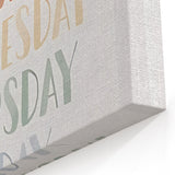 Days of the Week Kids Educational Wall Art - Learning Poster for Classrooms