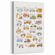 A-Z Vehicles Kids Educational Wall Art - Learning Poster for Classrooms
