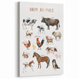 Farm Animals Kids Educational Wall Art - Learning Poster for Classrooms