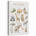 Wild Animals Kids Educational Wall Art - Learning Poster for Classrooms