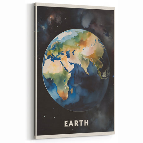 Earth Kids Educational Wall Art - Space and Geography Learning Poster