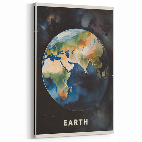 Earth Kids Educational Wall Art - Space and Geography Learning Poster