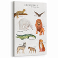 Carnivores Kids Educational Wall Art - Learning Poster for Classrooms