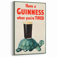 Retro Guinness Turtle Poster - Vintage Bar Wall Art Print