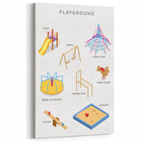Playground Equipment Educational Wall Art - Kids' Learning Poster