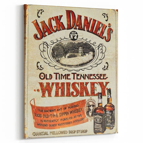 Retro Jack Daniel's Whiskey Print – Vintage Wall Art Decor
