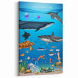 Underwater Marine Life Educational Wall Art - Kids' Learning Poster