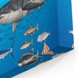 Underwater Marine Life Educational Wall Art - Kids' Learning Poster
