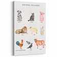 Animal Sounds Educational Wall Art - Kids' Learning Poster