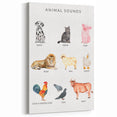 Animal Sounds Educational Wall Art - Kids' Learning Poster