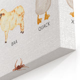 Animal Sounds Educational Wall Art - Kids' Learning Poster