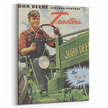 Vintage John Deere Tractors Retro Poster - Nostalgic Wall Art