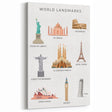 World Landmarks Educational Wall Art - Kids' Learning Poster