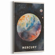 ABC Alphabet Canvas Art - Mercury Planet Space Poster
