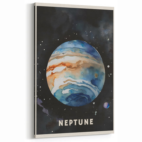 Numbers and Shapes Wall Art - Neptune Planet Space Poster