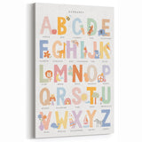 Educational Nursery Wall Decor - Colorful Alphabet Learning Print