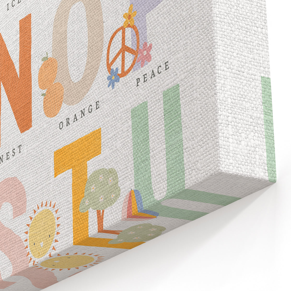 Educational Nursery Wall Decor - Colorful Alphabet Learning Print