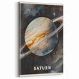 STEM Learning Wall Art - Saturn Planet Educational Space Poster