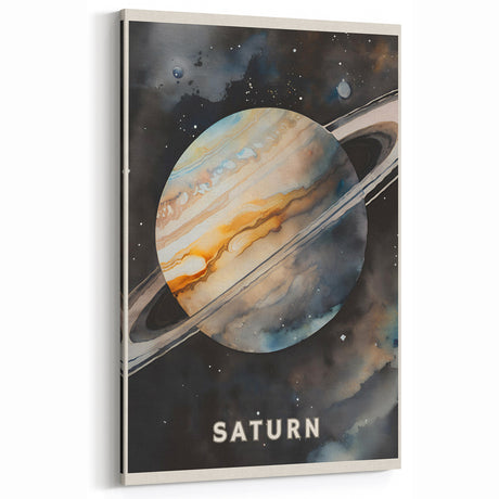 STEM Learning Wall Art - Saturn Planet Educational Space Poster