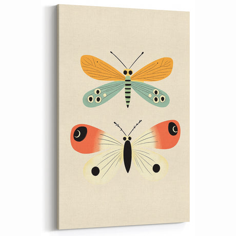 Vintage Butterfly and Dragonfly Wall Art - Girls Room Decor