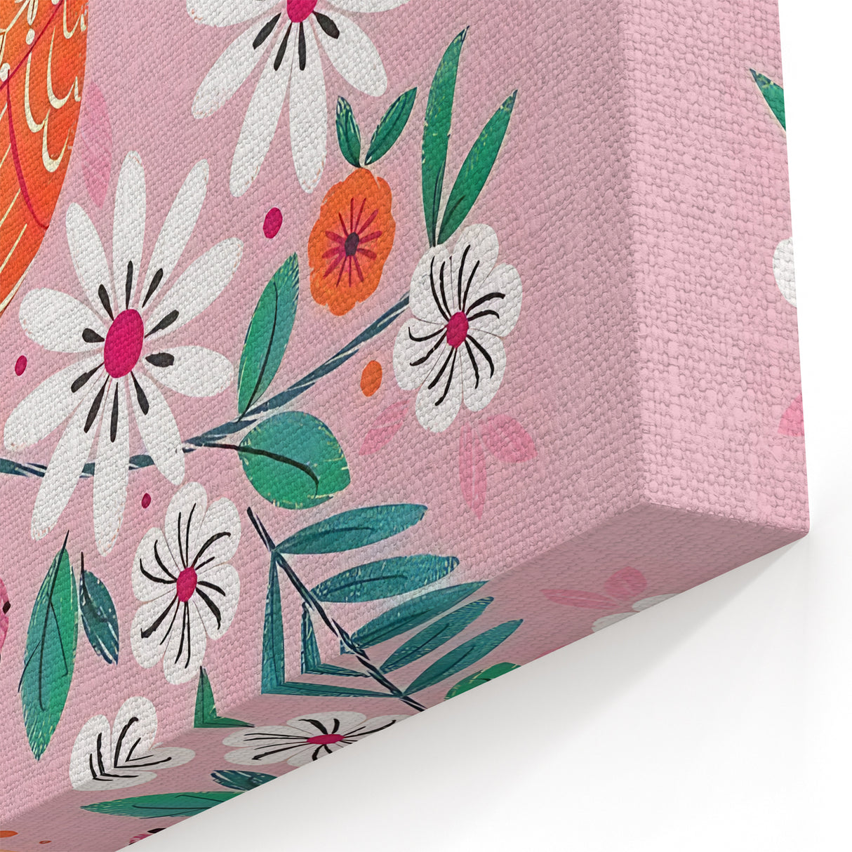 Floral Bird Wall Art - Girls Room & Nursery Nature Decor