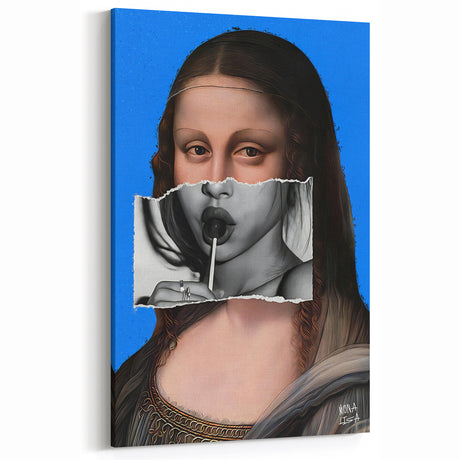 Modern Pop Art Mona Lisa Wall Art - Contemporary Canvas Print