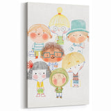 Whimsical Kids Group Wall Art - Girls Room & Playroom Decor