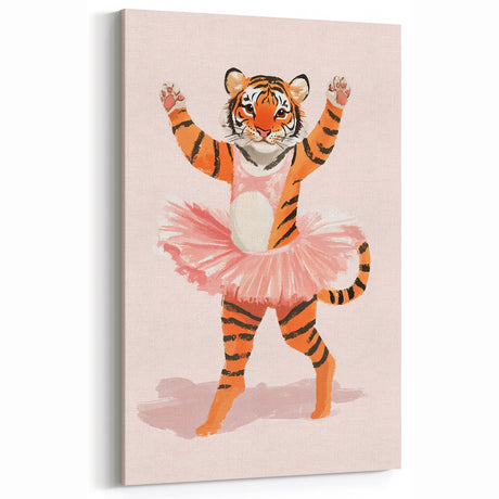 Dancing Ballerina Tiger Wall Art - Girls Room & Nursery Decor