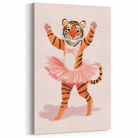 Dancing Ballerina Tiger Wall Art - Girls Room & Nursery Decor