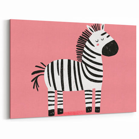 Adorable Zebra Wall Art - Girls Room & Nursery Animal Decor