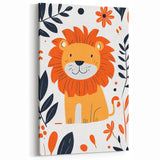 Playful Lion Wall Art - Girls Room & Nursery Safari Decor