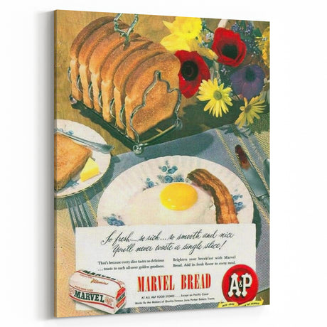 Retro Marvel Bread Ad Wall Art – Vintage Print for Classic Decor