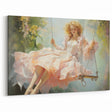 Vintage Portrait Art | Elegant Portrait of Woman on Swing