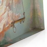 Vintage Portrait Art | Elegant Portrait of Woman on Swing